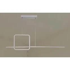 LAMPADARIO A SOSPENSIONE LED 48W DESIGN QUADRATO LINEA BIANCO IP20 LUCE 6500K 33542