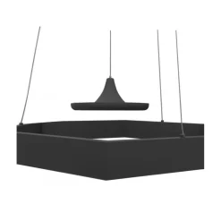 LAMPADARIO A SOSPENSIONE 34WATT LED ROMBO GRIGIO TONO BIANCO FREDDO 6500K LP-07G