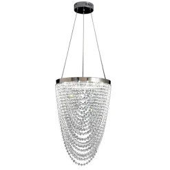LAMPADARIO A SOSPENSIONE SOFFITTO LED 35W MODERNO CRISTALLI LUCE FREDDA 6500K B75