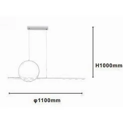 LAMPADARIO A SOSPENSIONE LED 48W DESIGN CERCHIO LINEA MODERNO BIANCO IP20 LAMPADA 01189