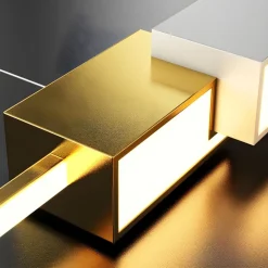 LAMPADARIO A SOSPENSIONE LED 36W RETTANGOLARE CON TELECOMANDO DESIGN MODERNO ORO 71592