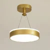LAMPADARIO A SOSPENSIONE LED 24 WATT CERCHIO TONDO MODERNO ORO DOPPIA LUCE 50520