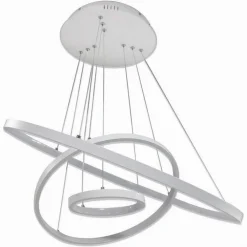 LAMPADARIO A SOSPENSIONE 51 W LED FORMA PIANETA BIANCO 3 COLORAZIONE LUCE A64-3C