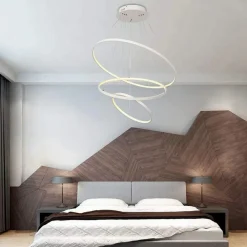 LAMPADARIO A SOSPENSIONE 51 W LED FORMA PIANETA BIANCO 3 COLORAZIONE LUCE A64-3C