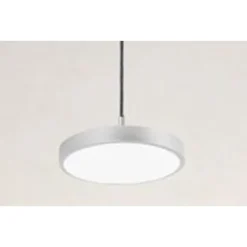 LAMPADARIO A SOSPENSIONE LED 40W ARGENTO CERCHIO TONDO MODERNO MINIMAL LUCE 6500K 32941