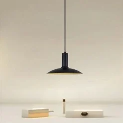 LAMPADARIO A SOSPENSIONE MODERNO CON PARALUME SEMISFERA IN FERRO NERO ORO E27 33795