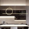 LAMPADARIO A SOSPENSIONE LED 48W DESIGN CERCHIO LINEA ORO IP20 CUCINA LUCE 4000K 33573