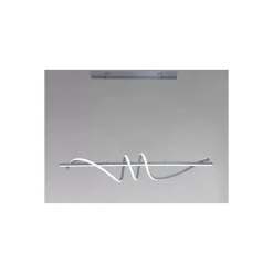 LAMPADARIO A SOSPENSIONE LED 65W ARGENTO SPIRALE ONDULATO LUCE 6500K VORTICE ORIZZONTALE 32477