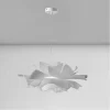 LAMPADARIO A SOSPENSIONE A FORMA DI FIORE PETALI BIANCO LUCE ATTACCO E27 IP20 71607