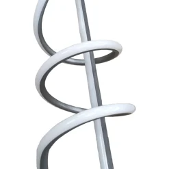 LAMPADARIO A SOSPENSIONE LED 65W ARGENTO SPIRALE ONDULATO LUCE 4000K VORTICE ORIZZONTALE 32460