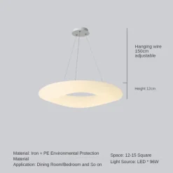 LAMPADARIO A SOSPENSIONE NORDICO PER SOGGIORNO CAMERA A FORMA DI ANELLO DECORATIVO