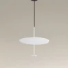 LAMPADARIO A SOSPENSIONE LUCE 6500K LED 18W DISCO PARALUME PIATTO BIANCO ROTONDO 33160