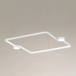 LAMPADARIO A SOSPENSIONE LED 30W QUADRATO CON TELECOMANDO DESIGN MODERNO BIANCO 71163