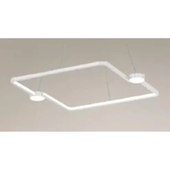 LAMPADARIO A SOSPENSIONE LED 30W QUADRATO CON TELECOMANDO DESIGN MODERNO BIANCO 71163
