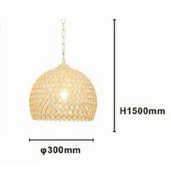 LAMPADARIO A SOSPENSIONE SEMI SFERA ORO CUPOLA CON CRISTALLI INCASTRATI E27 32958