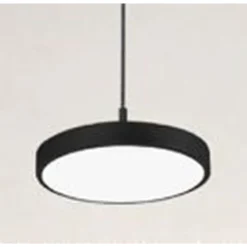 LAMPADARIO A SOSPENSIONE LED 40W NERO CERCHIO TONDO MODERNO MINIMAL LUCE 6500K 32903