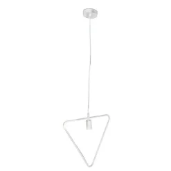 LAMPADARIO A SOSPENSIONE PENDENTE TRIANGOLO LAMPADA PLAFONIERA E27 B35-A BIANCO