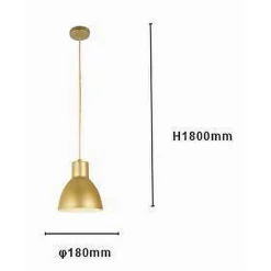 LAMPADARIO A SOSPENSIONE E27 FERRO PARALUME MODERNO CONTEMPORANEO CAMPANELLA ORO BIANCO 33276