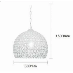 LAMPADARIO A SOSPENSIONE SEMI SFERA ARGENTO CUPOLA CRISTALLI INCASTRATI E27 32965