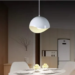 LAMPADARIO A SOSPENSIONE IN METALLO PENDENTE FORMA DI GUSCIO D’UOVO LUCE E27 B93