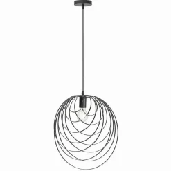 LAMPADARIO A SOSPENSIONE NERO E27 LAMPADA GEOMETRICA DA SOFFITTO DECORATIVA B86