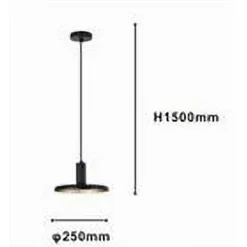 LAMPADARIO A SOSPENSIONE DESIGN MODERNO CON PARALUME IN FERRO NERO ORO E27 IP20 33757