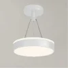 LAMPADARIO A SOSPENSIONE LED 24 W CERCHIO TONDO MODERNO BIANCO DOPPIA LUCE 50506