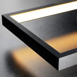 LAMPADARIO A SOSPENSIONE LED 36W RETTANGOLARE CON TELECOMANDO DESIGN MODERNO NERO 71585