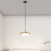 LAMPADARIO A SOSPENSIONE LED 40W ORO CERCHIO TONDO MODERNO MINIMAL LUCE 6500K 32927