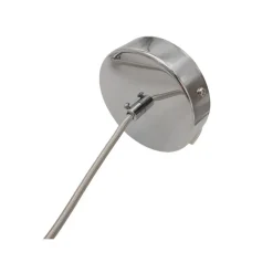 LAMPADARIO A SOSPENSIONE ATTACCO E27 ARGENTO CON SFERA VETRO MODERNO MINIMAL 33474