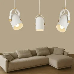 LAMPADARIO A SOSPENSIONE DA SOFFITTO DESIGN CON PARALUME ORIENTABILE ATTACCO E27 IP20 A21