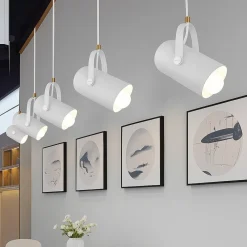 LAMPADARIO A SOSPENSIONE DA SOFFITTO DESIGN CON PARALUME ORIENTABILE ATTACCO E27 IP20 A21