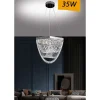 LAMPADARIO A SOSPENSIONE LED 35 W DESIGN MODERNO CRISTALLI LUCE FREDDA 6500K B74
