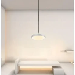 LAMPADARIO A SOSPENSIONE LED 40W ARGENTO CERCHIO TONDO MODERNO MINIMAL LUCE 4000K 32934