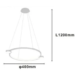 LAMPADARIO A SOSPENSIONE LED 20W CERCHIO CON TELECOMANDO DESIGN MODERNO BIANCO 71071