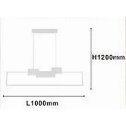 LAMPADARIO A SOSPENSIONE LED 42W RETTANGOLARE DESIGN MODERNO BIANCO LUCE FREDDA 71578