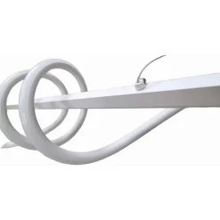 LAMPADARIO A SOSPENSIONE LED 65W BIANCO SPIRALE ONDULATO LUCE 6500K VORTICE ORIZZONTALE 32439