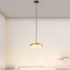 LAMPADARIO A SOSPENSIONE LED 40W ORO CERCHIO TONDO MODERNO MINIMAL LUCE 4000K 32910