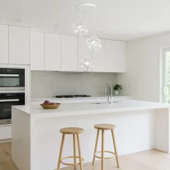 LAMPADARIO DA SOFFITTO A SOSPENSIONE 3 CUBI 3D STILE GEOMETRICO ATTACCO E27 IP20 LP-47