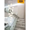 LAMPADARIO DA SOFFITTO A SOSPENSIONE LAMPADA MODERNO CON 19 SFERE GOCCE G9 B95