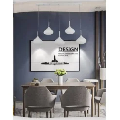 LAMPADARIO DA SOFFITTO A SOSPENSIONE DESIGN A 5 GOCCE 38W-76W 3000K-6500K B04