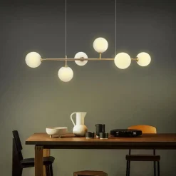 LAMPADARIO DA SOFFITTO MODERNO A SOSPENSIONE CON 6 SFERE ATTACCO LAMPADINE G9 B88