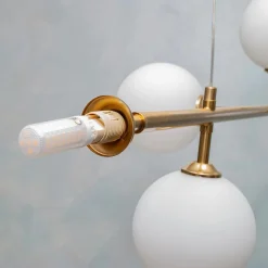 LAMPADARIO DA SOFFITTO MODERNO A SOSPENSIONE CON 6 SFERE ATTACCO LAMPADINE G9 B88