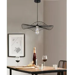 LAMPADARIO DA SOFFITTO PENDENTE A SOSPENSIONE ROTONDA PLAFONIERA LAMPADA E27 B31