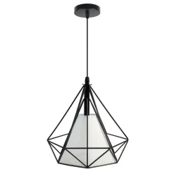 LAMPADARIO DIAMANTE DA SOFFITTO SOSPESO PENDENTE MODERNO PLAFONIERA E27 B20