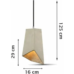 LAMPADARIO EFFETTO CEMENTO A SOSPENSIONE PENDENTE MODERNO CON PORTALAMPADA E27