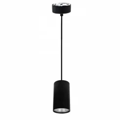 LAMPADARIO FARETTO CILINDRO PENDENTE A SOSPENSIONE ATTACCO GU10 NERO 15 CM 99937