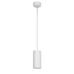 LAMPADARIO FARETTO CILINDRO PENDENTE A SOSPENSIONE ATTACCO GU10 BIANCO 15CM 99920