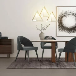 LAMPADARIO LAMPADA SOSPENSIONE PIRAMIDE 30CM DESIGN MODERNO PARALUME BIANCO