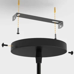 LAMPADARIO LAMPADA SOSPENSIONE PIRAMIDE 30CM DESIGN MODERNO PARALUME NERO